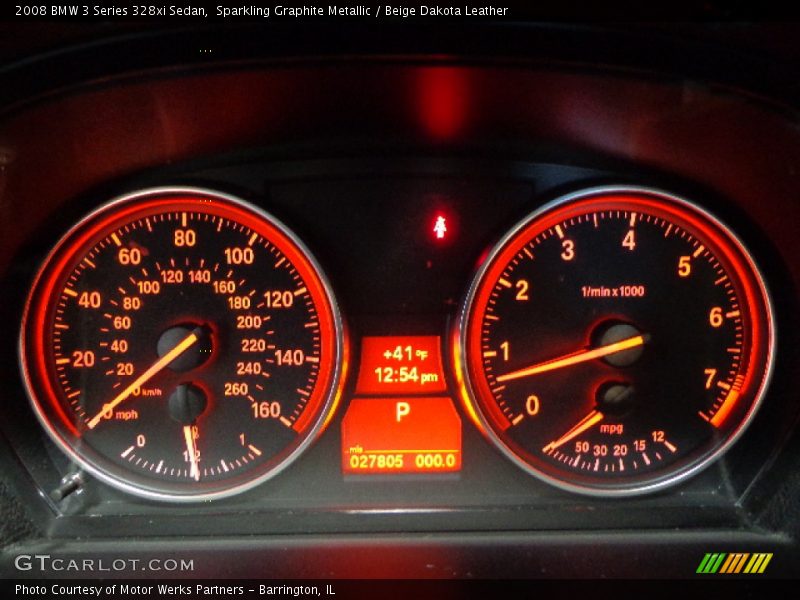 Sparkling Graphite Metallic / Beige Dakota Leather 2008 BMW 3 Series 328xi Sedan