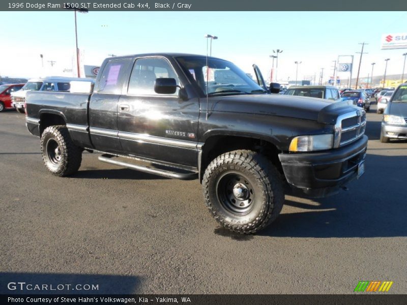 Black / Gray 1996 Dodge Ram 1500 SLT Extended Cab 4x4