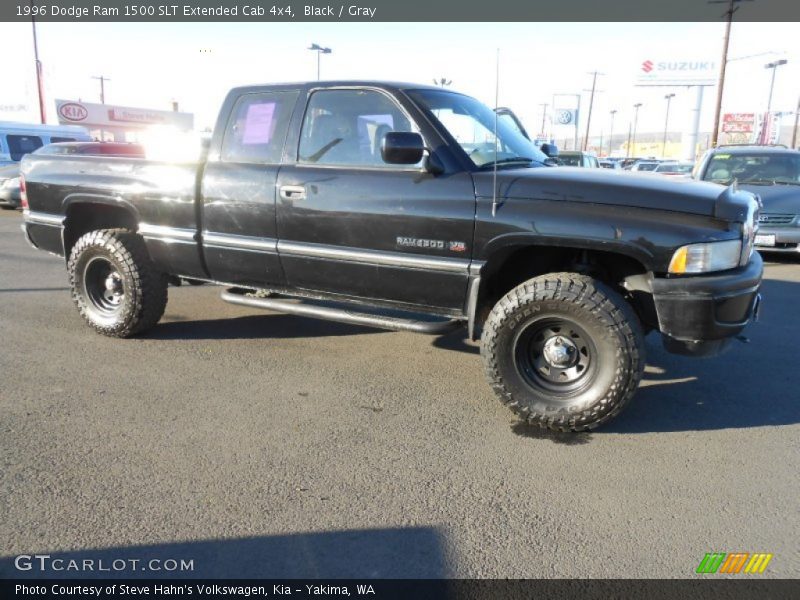 Black / Gray 1996 Dodge Ram 1500 SLT Extended Cab 4x4
