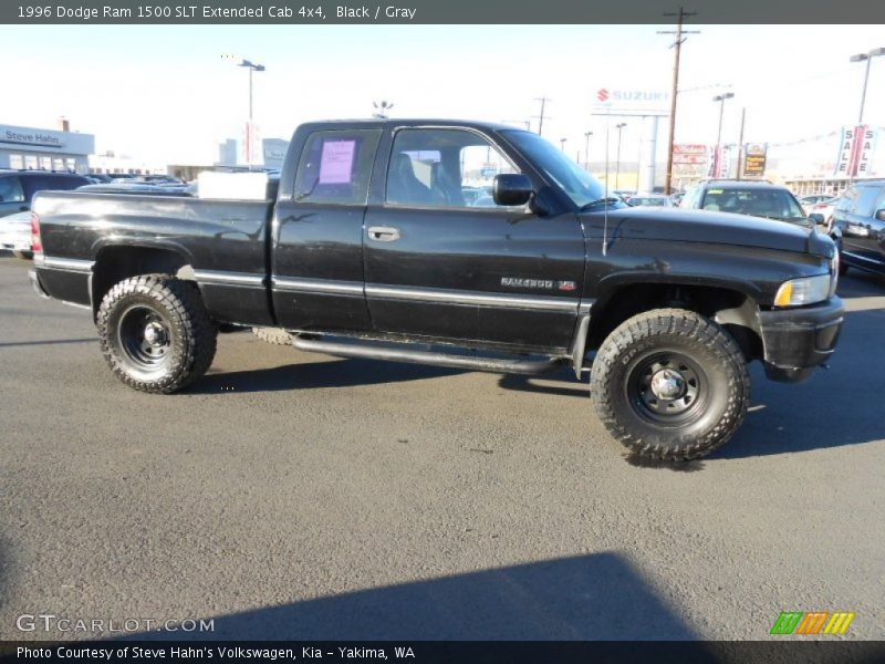 Black / Gray 1996 Dodge Ram 1500 SLT Extended Cab 4x4