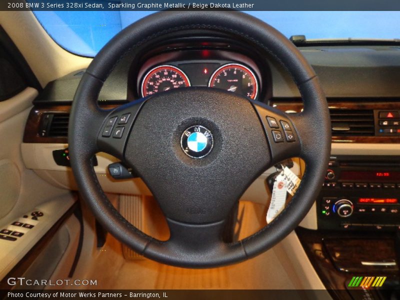 Sparkling Graphite Metallic / Beige Dakota Leather 2008 BMW 3 Series 328xi Sedan