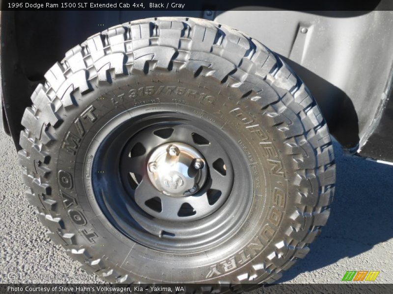 Black / Gray 1996 Dodge Ram 1500 SLT Extended Cab 4x4