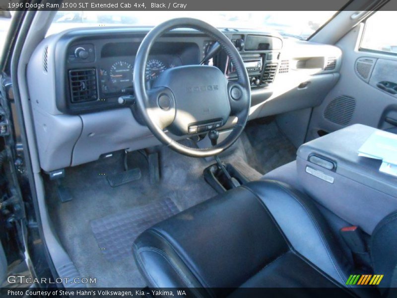 Black / Gray 1996 Dodge Ram 1500 SLT Extended Cab 4x4