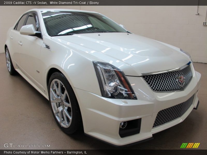 White Diamond Tri-Coat / Ebony 2009 Cadillac CTS -V Sedan