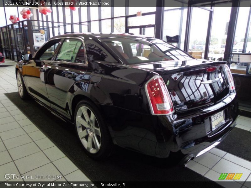 Gloss Black / Black/Radar Red 2012 Chrysler 300 SRT8