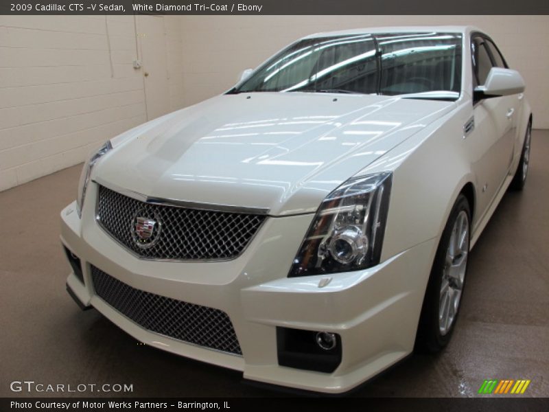 White Diamond Tri-Coat / Ebony 2009 Cadillac CTS -V Sedan