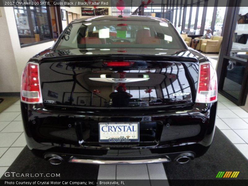 Gloss Black / Black/Radar Red 2012 Chrysler 300 SRT8