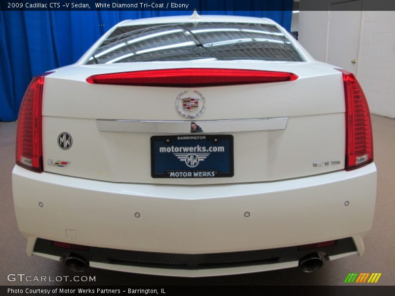 White Diamond Tri-Coat / Ebony 2009 Cadillac CTS -V Sedan