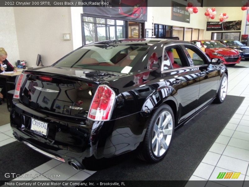 Gloss Black / Black/Radar Red 2012 Chrysler 300 SRT8