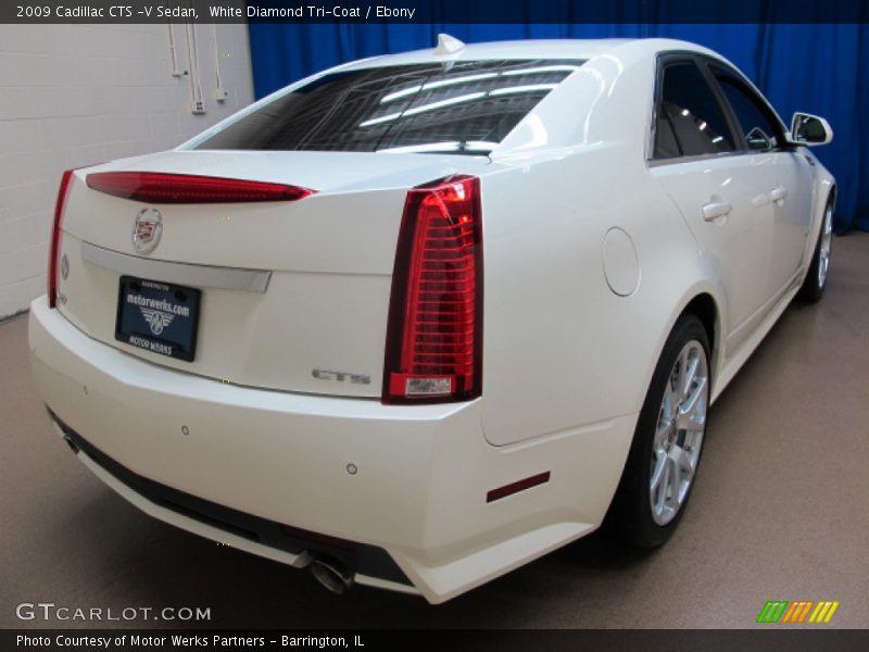 White Diamond Tri-Coat / Ebony 2009 Cadillac CTS -V Sedan