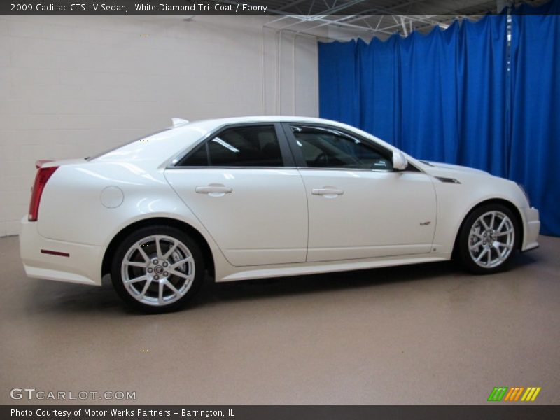 White Diamond Tri-Coat / Ebony 2009 Cadillac CTS -V Sedan