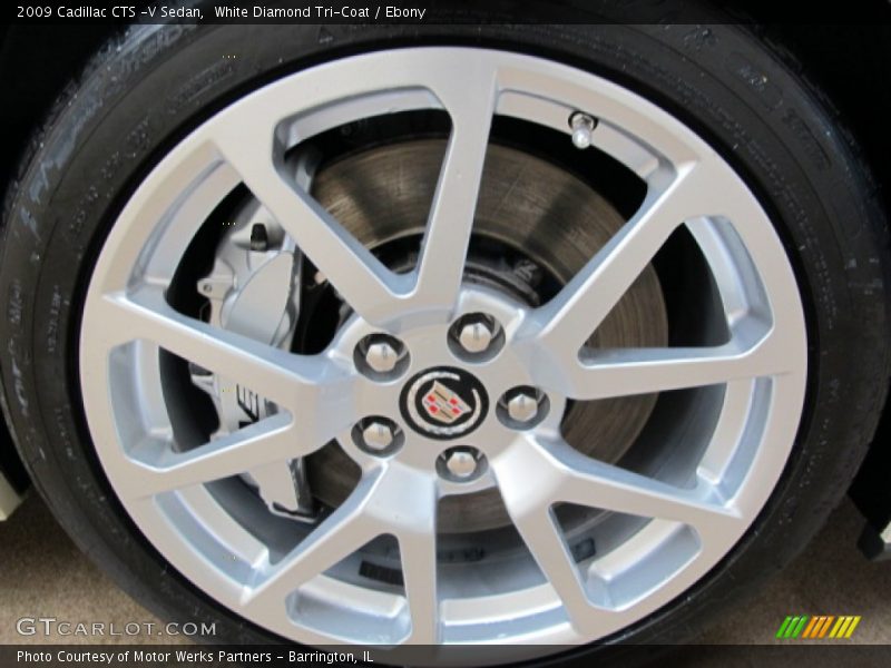 White Diamond Tri-Coat / Ebony 2009 Cadillac CTS -V Sedan