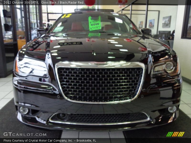 Gloss Black / Black/Radar Red 2012 Chrysler 300 SRT8