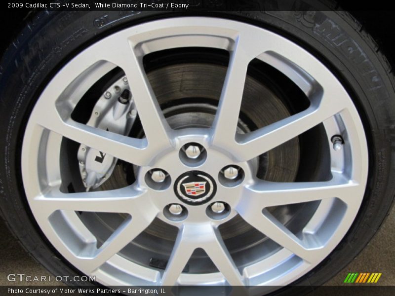 White Diamond Tri-Coat / Ebony 2009 Cadillac CTS -V Sedan