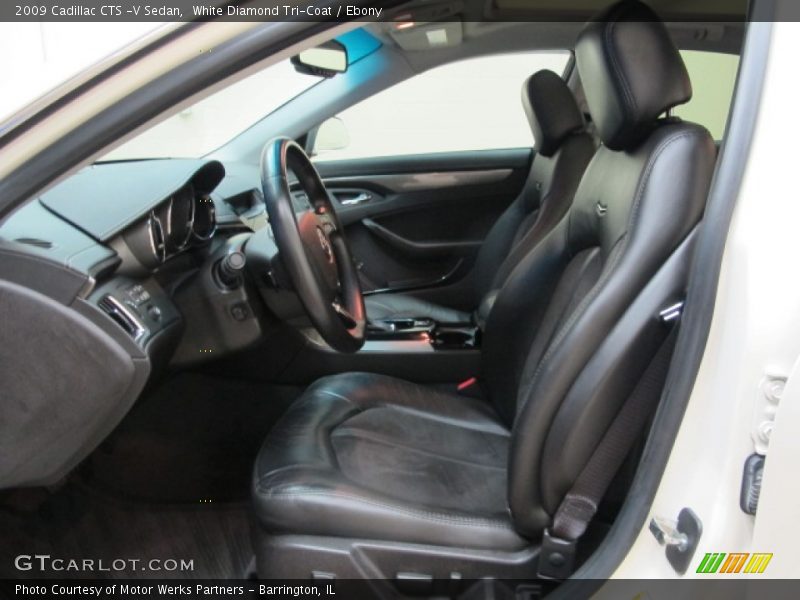 White Diamond Tri-Coat / Ebony 2009 Cadillac CTS -V Sedan