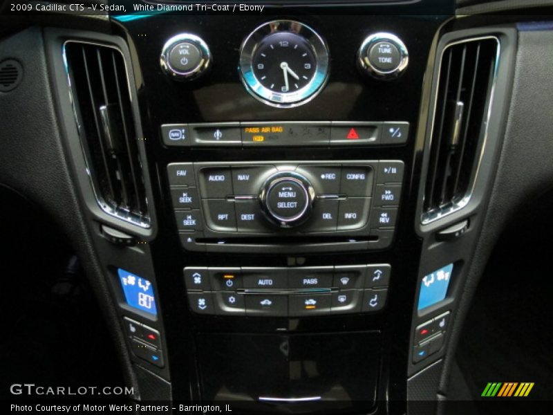White Diamond Tri-Coat / Ebony 2009 Cadillac CTS -V Sedan