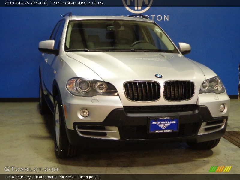 Titanium Silver Metallic / Black 2010 BMW X5 xDrive30i