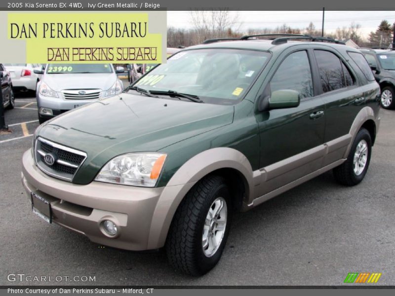 Ivy Green Metallic / Beige 2005 Kia Sorento EX 4WD