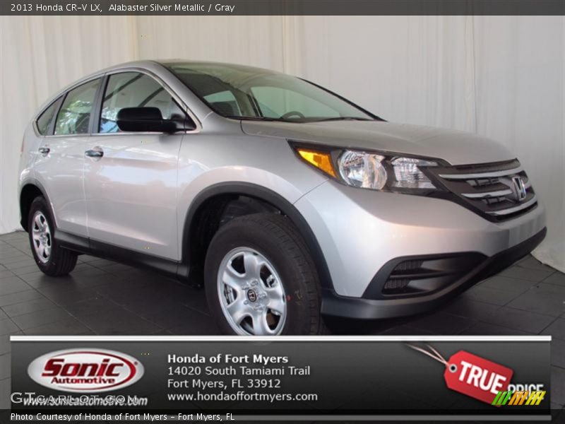 Alabaster Silver Metallic / Gray 2013 Honda CR-V LX