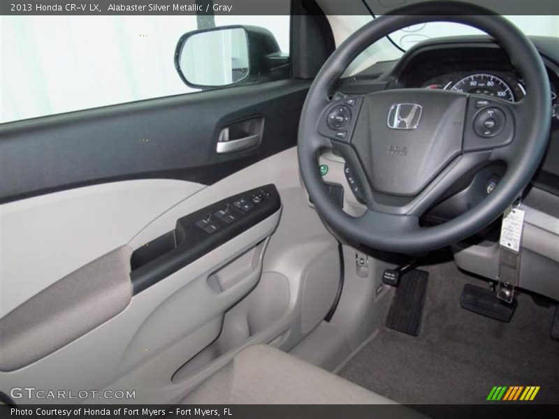 Alabaster Silver Metallic / Gray 2013 Honda CR-V LX
