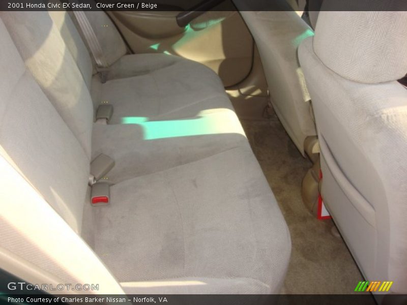 Clover Green / Beige 2001 Honda Civic EX Sedan