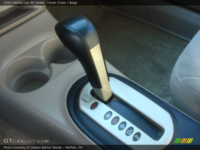 Clover Green / Beige 2001 Honda Civic EX Sedan