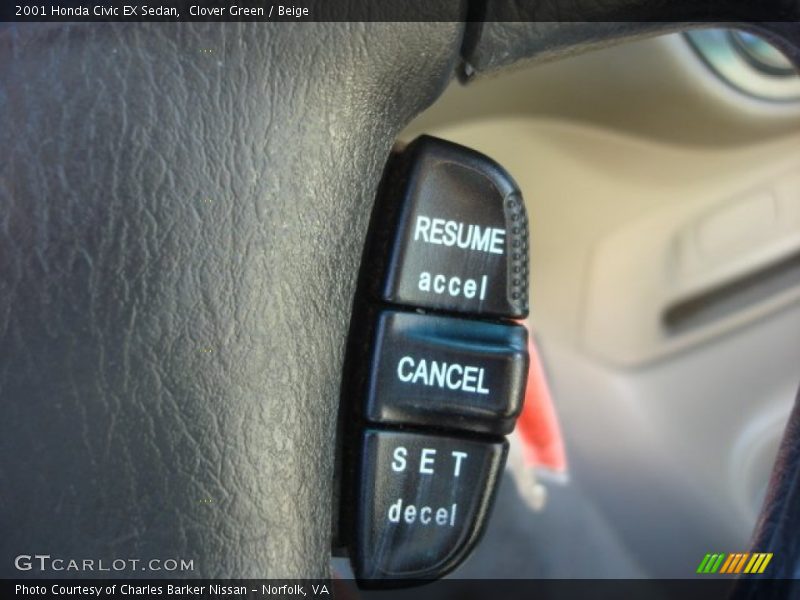Clover Green / Beige 2001 Honda Civic EX Sedan