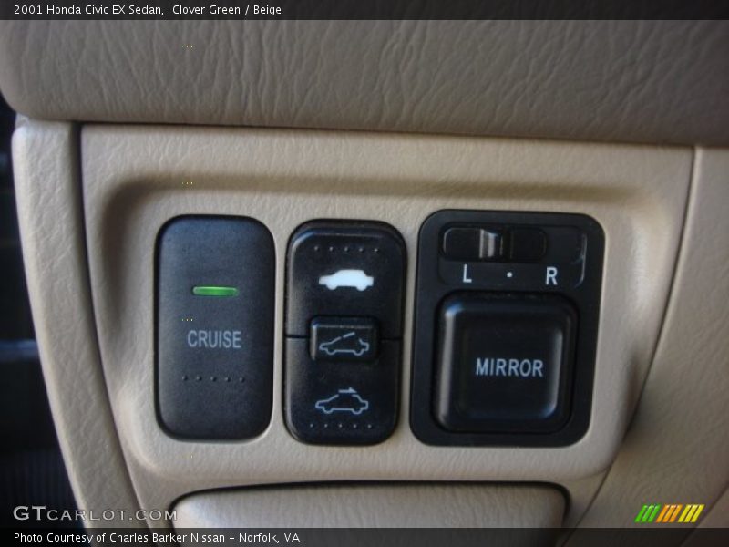Clover Green / Beige 2001 Honda Civic EX Sedan