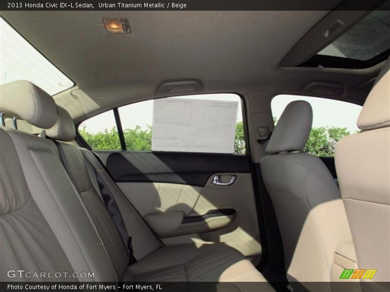 Urban Titanium Metallic / Beige 2013 Honda Civic EX-L Sedan