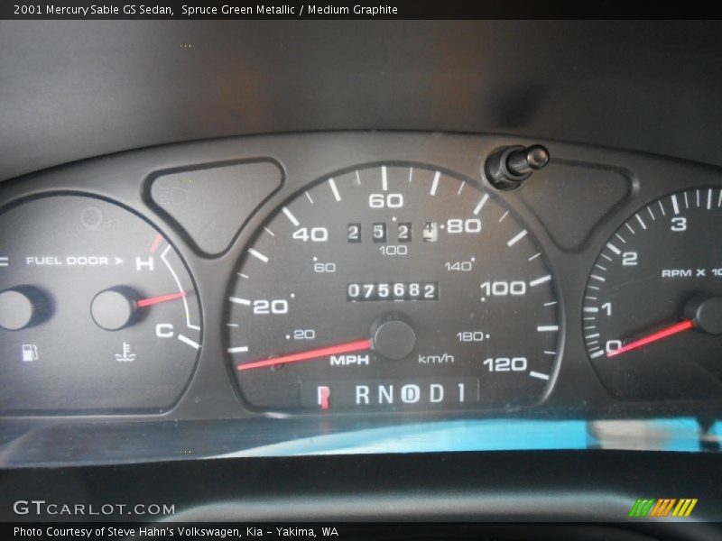 Spruce Green Metallic / Medium Graphite 2001 Mercury Sable GS Sedan