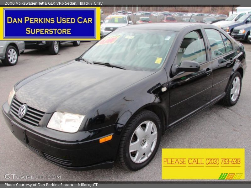 Black / Gray 2000 Volkswagen Jetta GLX VR6 Sedan