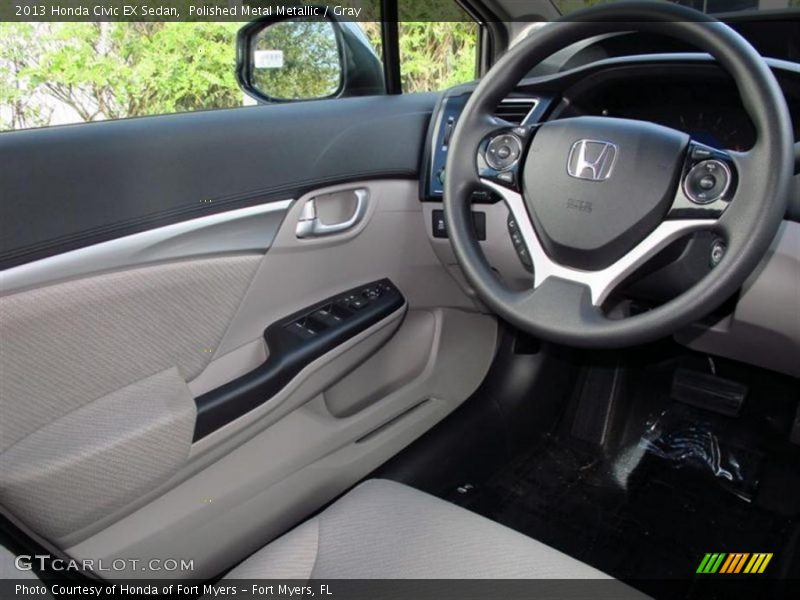 Polished Metal Metallic / Gray 2013 Honda Civic EX Sedan
