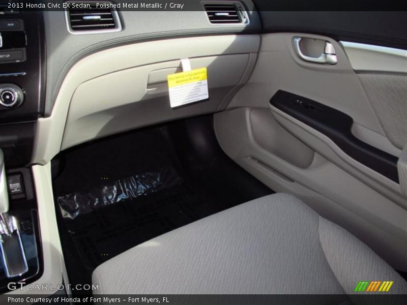 Polished Metal Metallic / Gray 2013 Honda Civic EX Sedan