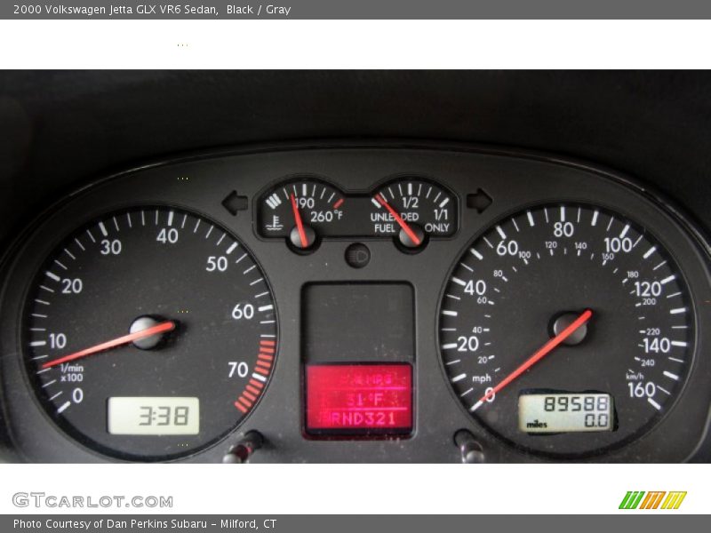  2000 Jetta GLX VR6 Sedan GLX VR6 Sedan Gauges