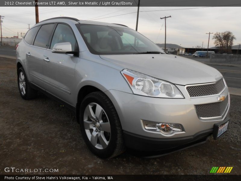 Silver Ice Metallic / Light Gray/Ebony 2012 Chevrolet Traverse LTZ AWD