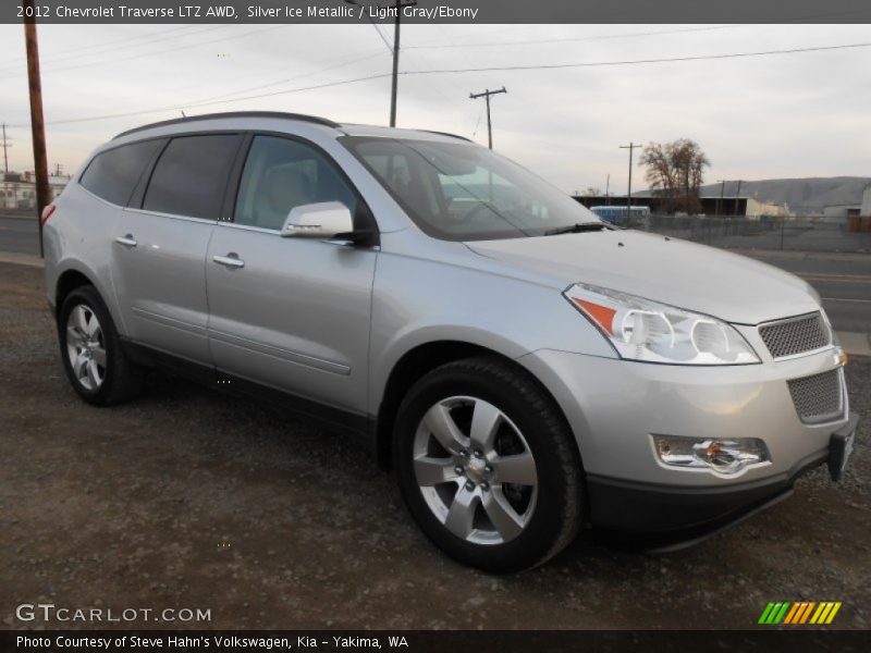 Silver Ice Metallic / Light Gray/Ebony 2012 Chevrolet Traverse LTZ AWD