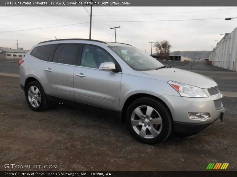 Silver Ice Metallic / Light Gray/Ebony 2012 Chevrolet Traverse LTZ AWD