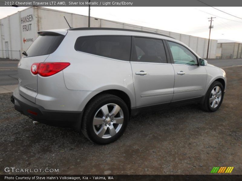 Silver Ice Metallic / Light Gray/Ebony 2012 Chevrolet Traverse LTZ AWD