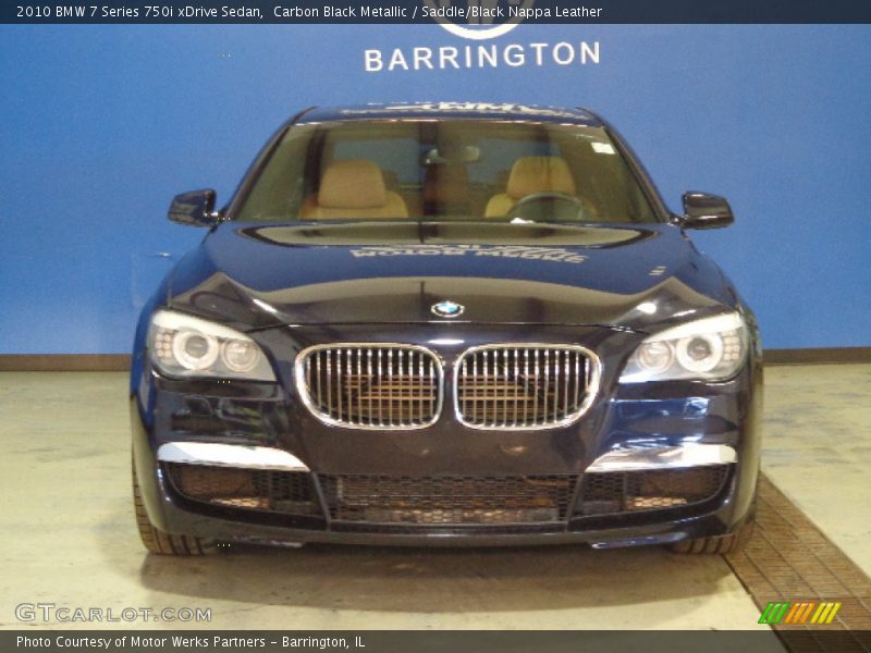 Carbon Black Metallic / Saddle/Black Nappa Leather 2010 BMW 7 Series 750i xDrive Sedan
