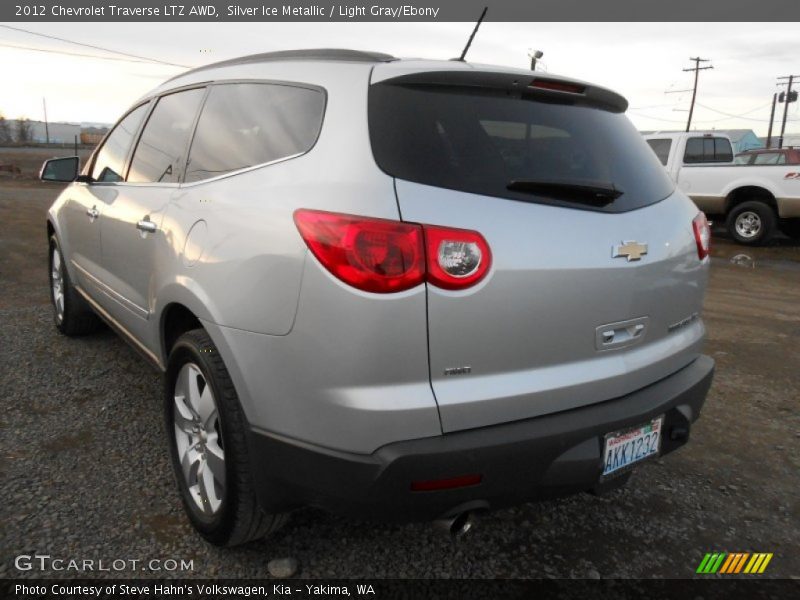 Silver Ice Metallic / Light Gray/Ebony 2012 Chevrolet Traverse LTZ AWD