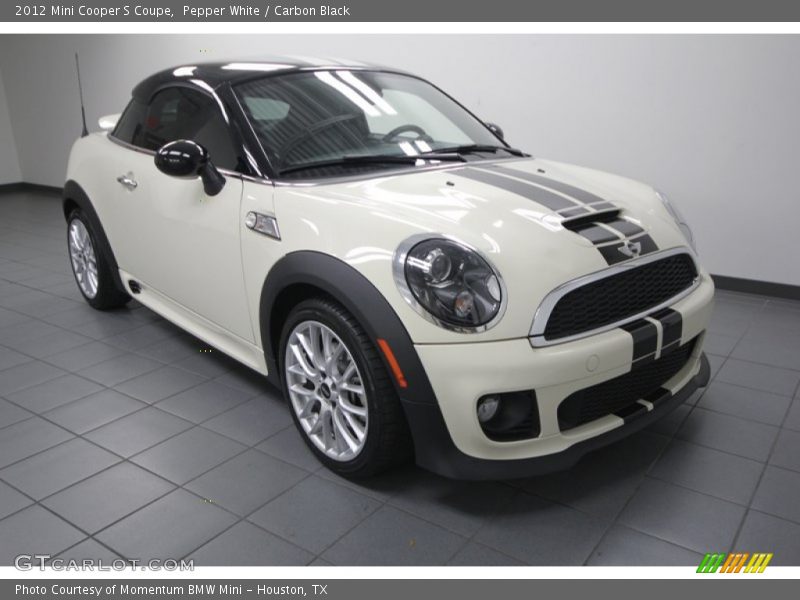 Pepper White / Carbon Black 2012 Mini Cooper S Coupe