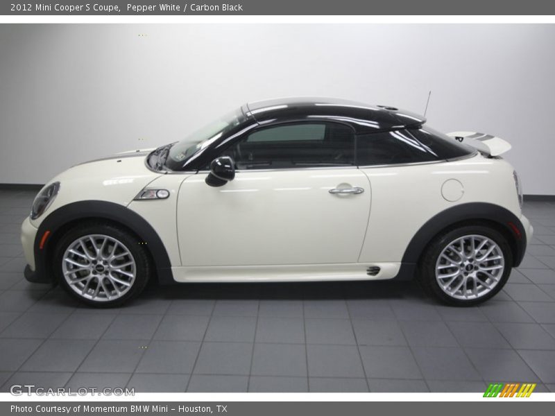 Pepper White / Carbon Black 2012 Mini Cooper S Coupe
