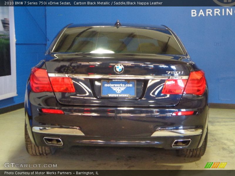 Carbon Black Metallic / Saddle/Black Nappa Leather 2010 BMW 7 Series 750i xDrive Sedan