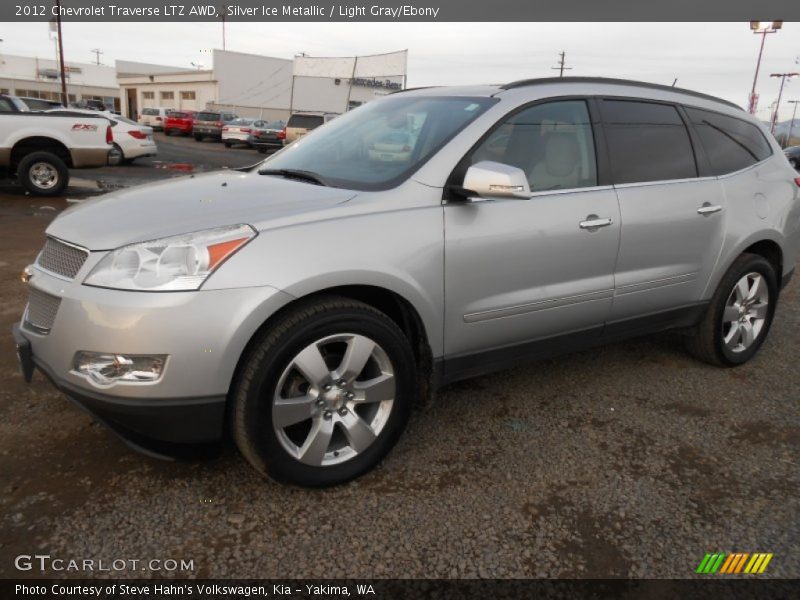 Silver Ice Metallic / Light Gray/Ebony 2012 Chevrolet Traverse LTZ AWD