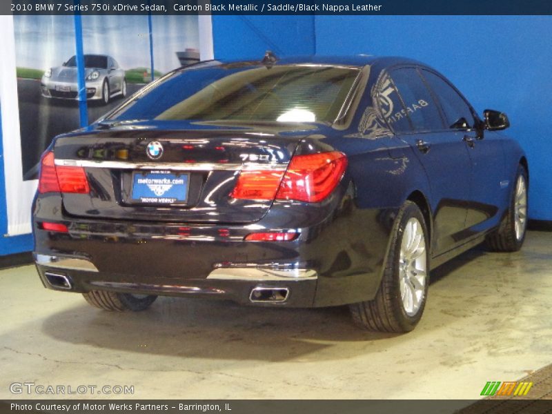 Carbon Black Metallic / Saddle/Black Nappa Leather 2010 BMW 7 Series 750i xDrive Sedan