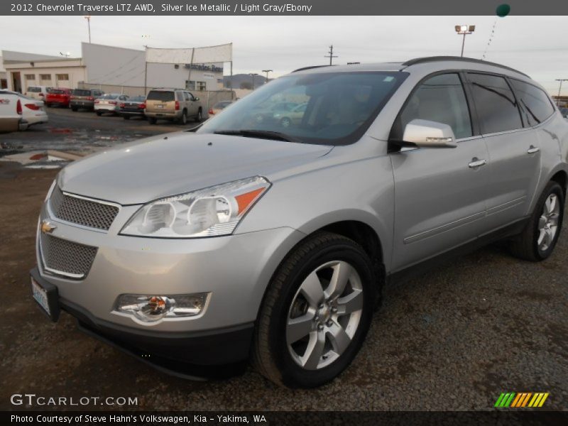 Silver Ice Metallic / Light Gray/Ebony 2012 Chevrolet Traverse LTZ AWD