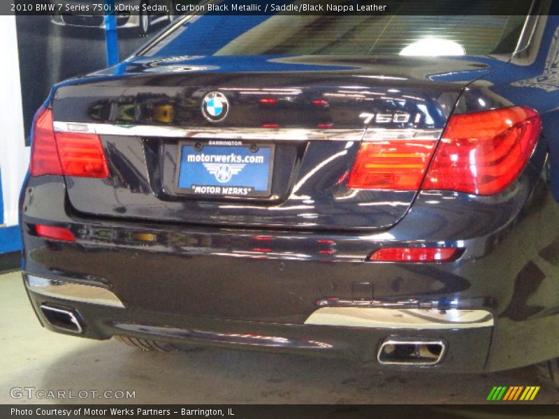 Carbon Black Metallic / Saddle/Black Nappa Leather 2010 BMW 7 Series 750i xDrive Sedan
