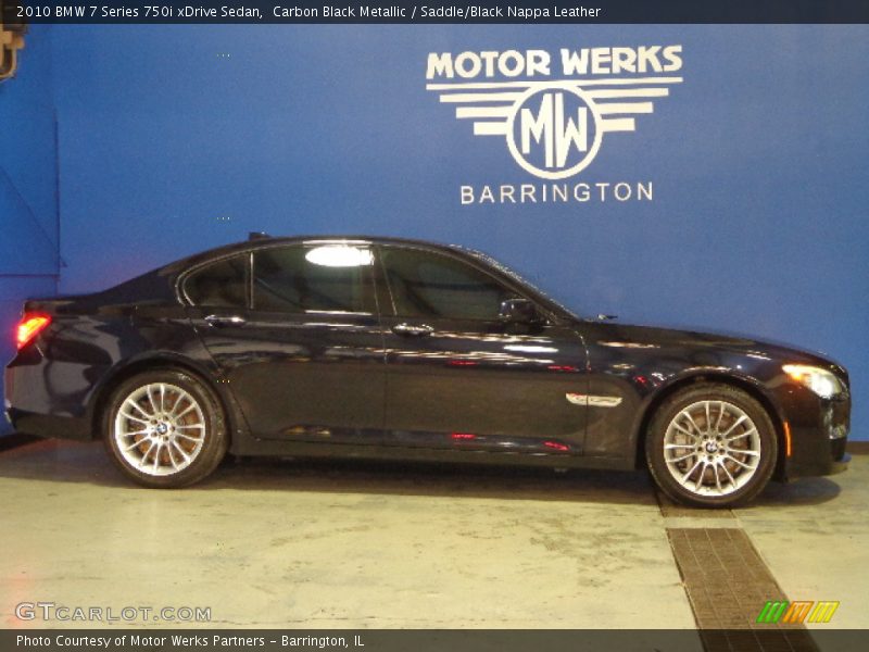 Carbon Black Metallic / Saddle/Black Nappa Leather 2010 BMW 7 Series 750i xDrive Sedan