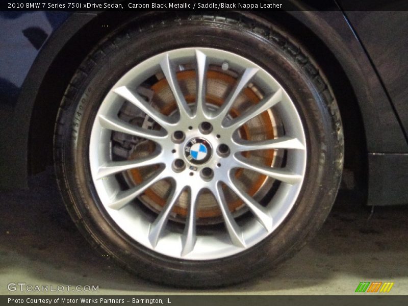 Carbon Black Metallic / Saddle/Black Nappa Leather 2010 BMW 7 Series 750i xDrive Sedan