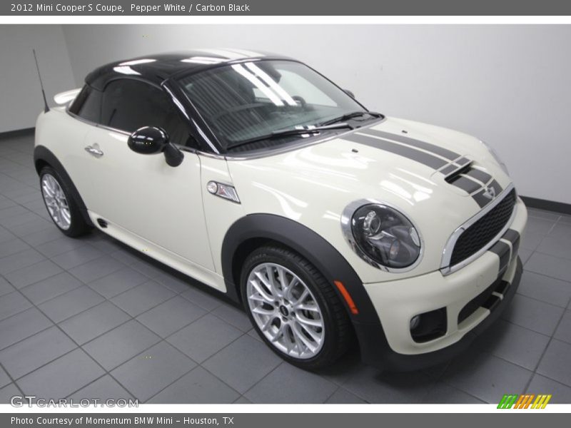 Pepper White / Carbon Black 2012 Mini Cooper S Coupe